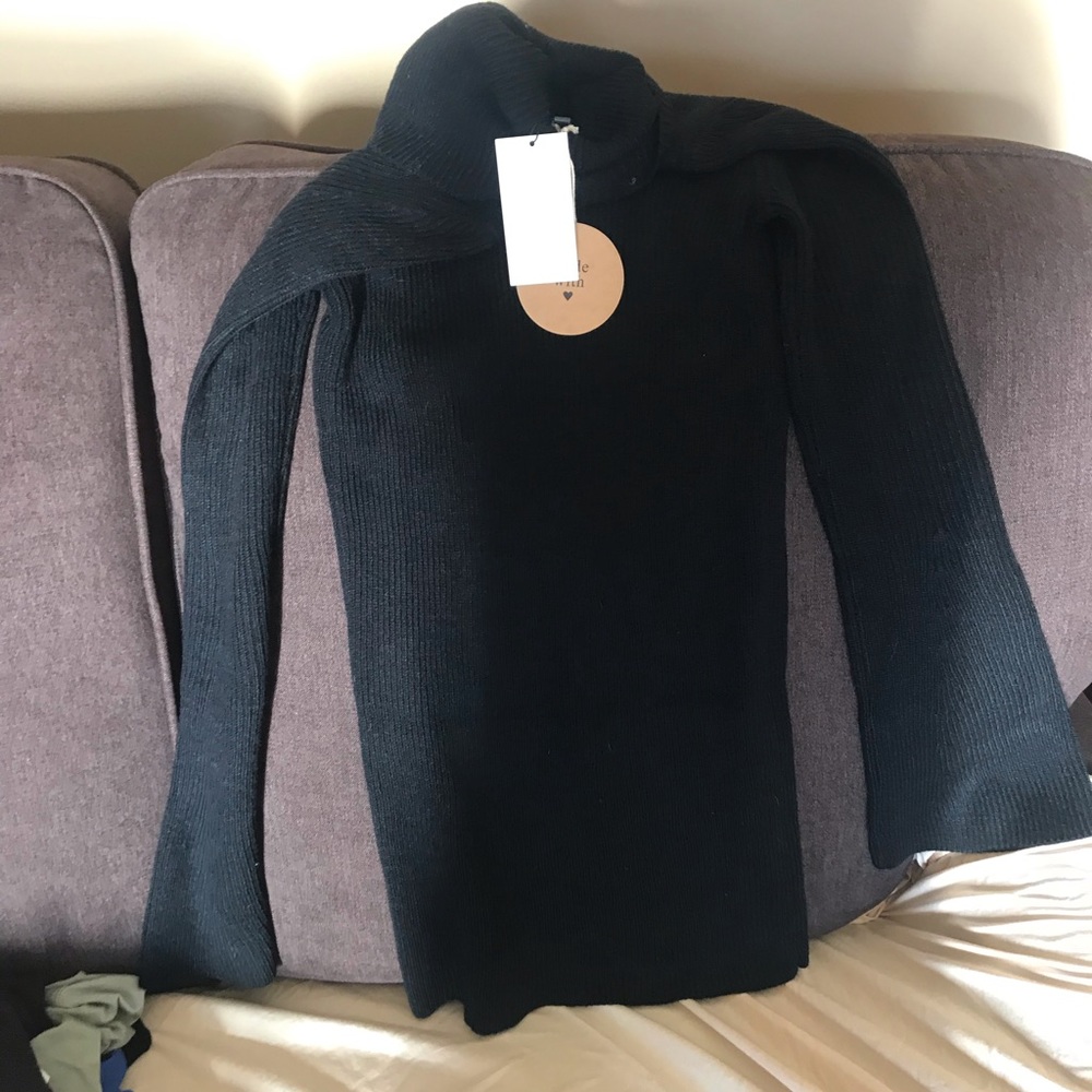 Long sleeve black dress